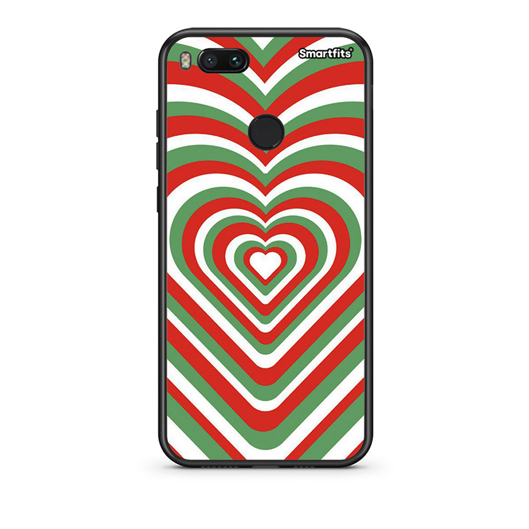 xiaomi mi aChristmas Hearts θήκη από τη Smartfits με σχέδιο στο πίσω μέρος και μαύρο περίβλημα | Smartphone case with colorful back and black bezels by Smartfits