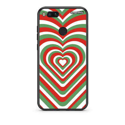 xiaomi mi aChristmas Hearts θήκη από τη Smartfits με σχέδιο στο πίσω μέρος και μαύρο περίβλημα | Smartphone case with colorful back and black bezels by Smartfits