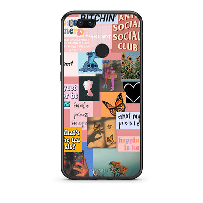 xiaomi mi aCollage Bitchin Θήκη Αγίου Βαλεντίνου από τη Smartfits με σχέδιο στο πίσω μέρος και μαύρο περίβλημα | Smartphone case with colorful back and black bezels by Smartfits