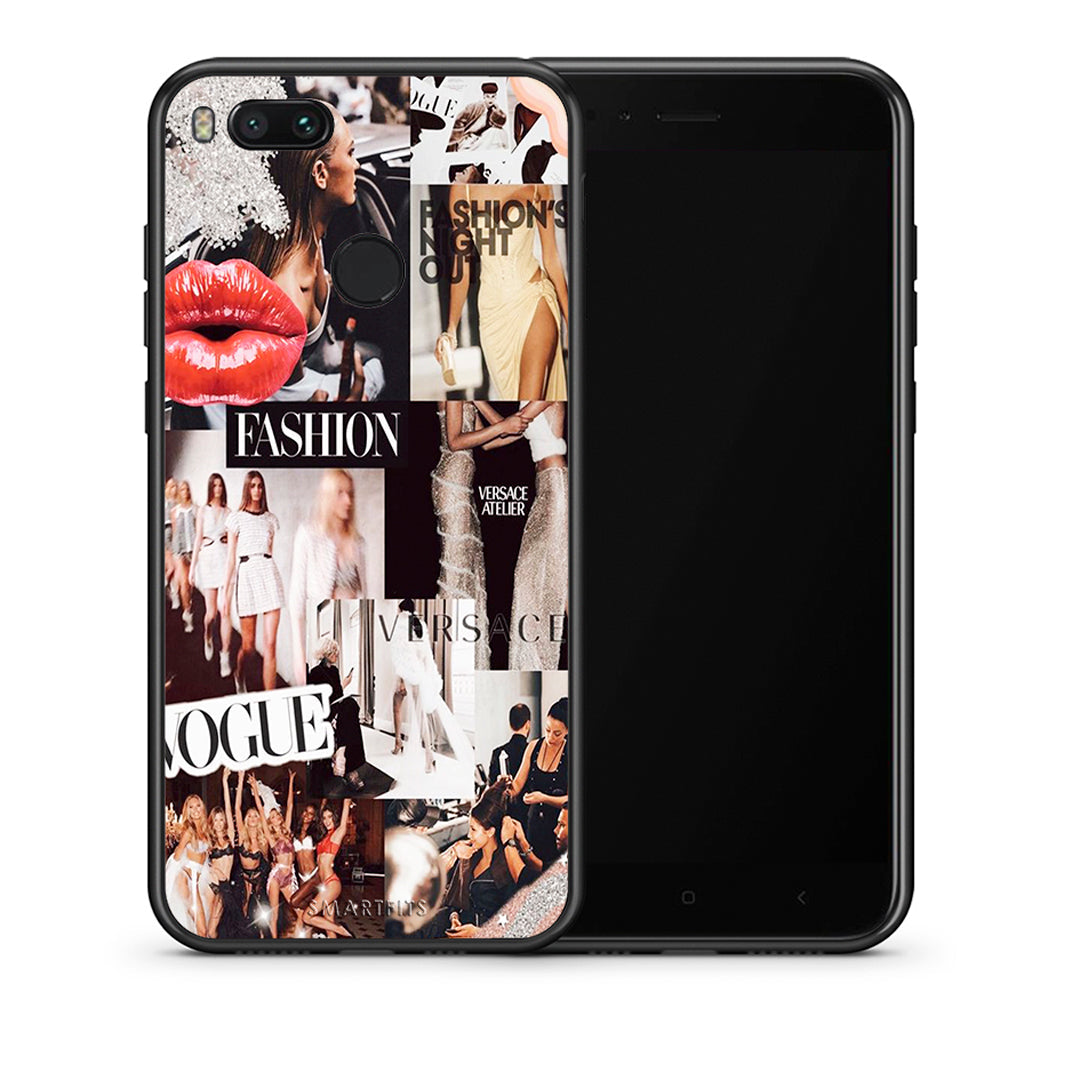 Θήκη Αγίου Βαλεντίνου Xiaomi Mi A1 Collage Fashion από τη Smartfits με σχέδιο στο πίσω μέρος και μαύρο περίβλημα | Xiaomi Mi A1 Collage Fashion case with colorful back and black bezels