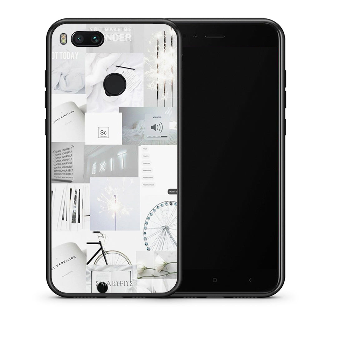 Θήκη Αγίου Βαλεντίνου Xiaomi Mi A1 Collage Make Me Wonder από τη Smartfits με σχέδιο στο πίσω μέρος και μαύρο περίβλημα | Xiaomi Mi A1 Collage Make Me Wonder case with colorful back and black bezels