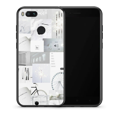 Θήκη Αγίου Βαλεντίνου Xiaomi Mi A1 Collage Make Me Wonder από τη Smartfits με σχέδιο στο πίσω μέρος και μαύρο περίβλημα | Xiaomi Mi A1 Collage Make Me Wonder case with colorful back and black bezels