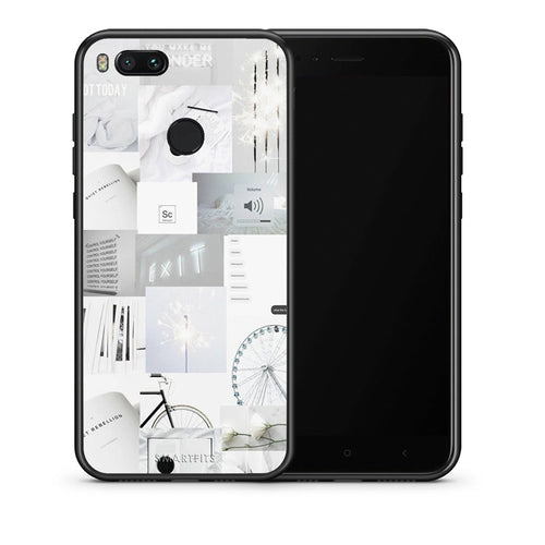 Θήκη Αγίου Βαλεντίνου Xiaomi Mi A1 Collage Make Me Wonder από τη Smartfits με σχέδιο στο πίσω μέρος και μαύρο περίβλημα | Xiaomi Mi A1 Collage Make Me Wonder case with colorful back and black bezels