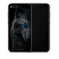Thumbnail for Θήκη Xiaomi Mi A1 Dark Wolf από τη Smartfits με σχέδιο στο πίσω μέρος και μαύρο περίβλημα | Xiaomi Mi A1 Dark Wolf case with colorful back and black bezels