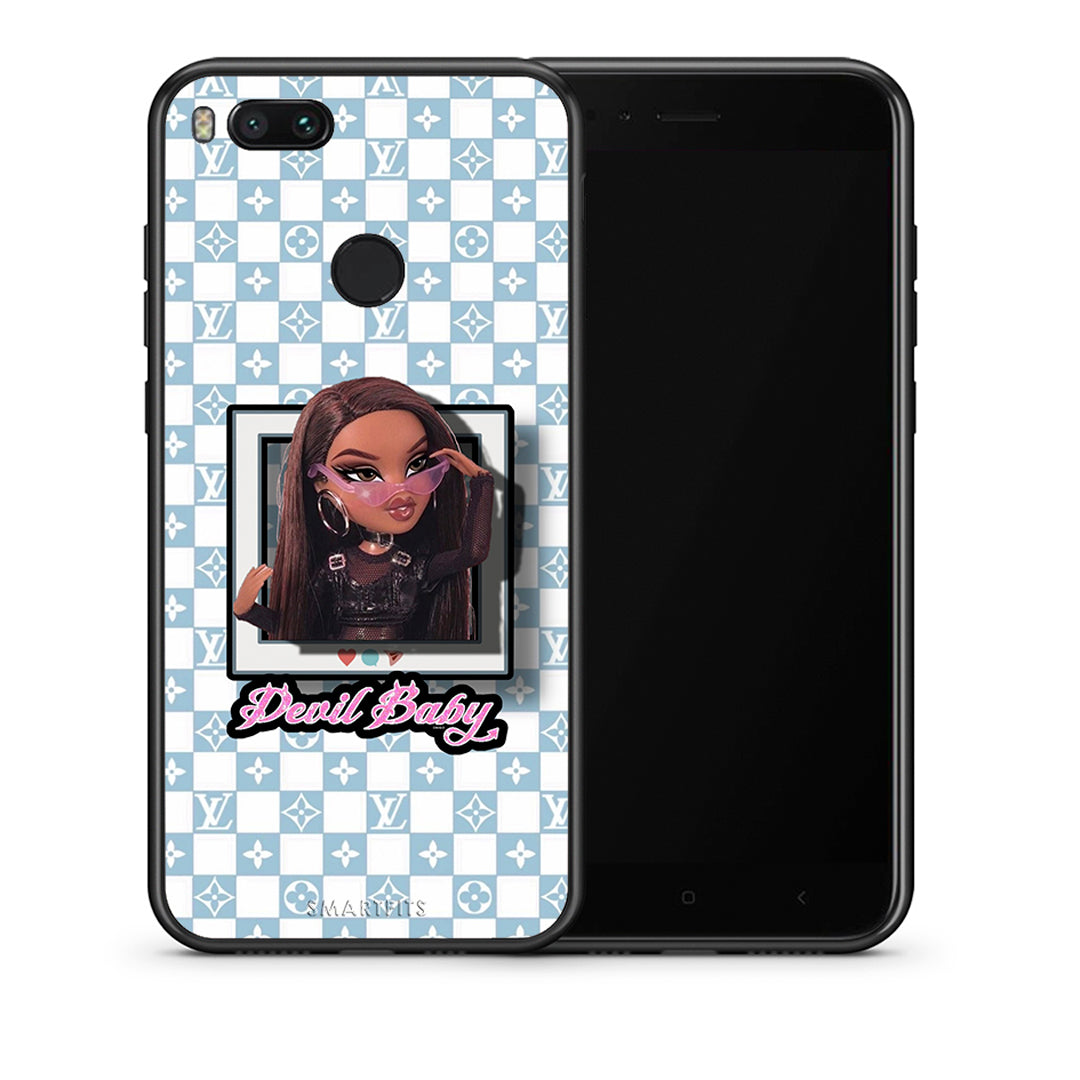 Θήκη Αγίου Βαλεντίνου Xiaomi Mi A1 Devil Baby από τη Smartfits με σχέδιο στο πίσω μέρος και μαύρο περίβλημα | Xiaomi Mi A1 Devil Baby case with colorful back and black bezels