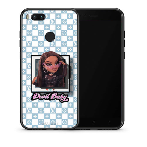 Θήκη Αγίου Βαλεντίνου Xiaomi Mi A1 Devil Baby από τη Smartfits με σχέδιο στο πίσω μέρος και μαύρο περίβλημα | Xiaomi Mi A1 Devil Baby case with colorful back and black bezels