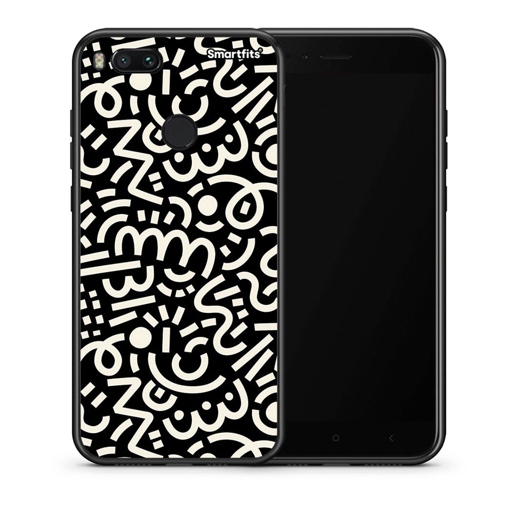 Θήκη Xiaomi Mi A1 Doodle Art από τη Smartfits με σχέδιο στο πίσω μέρος και μαύρο περίβλημα | Xiaomi Mi A1 Doodle Art case with colorful back and black bezels