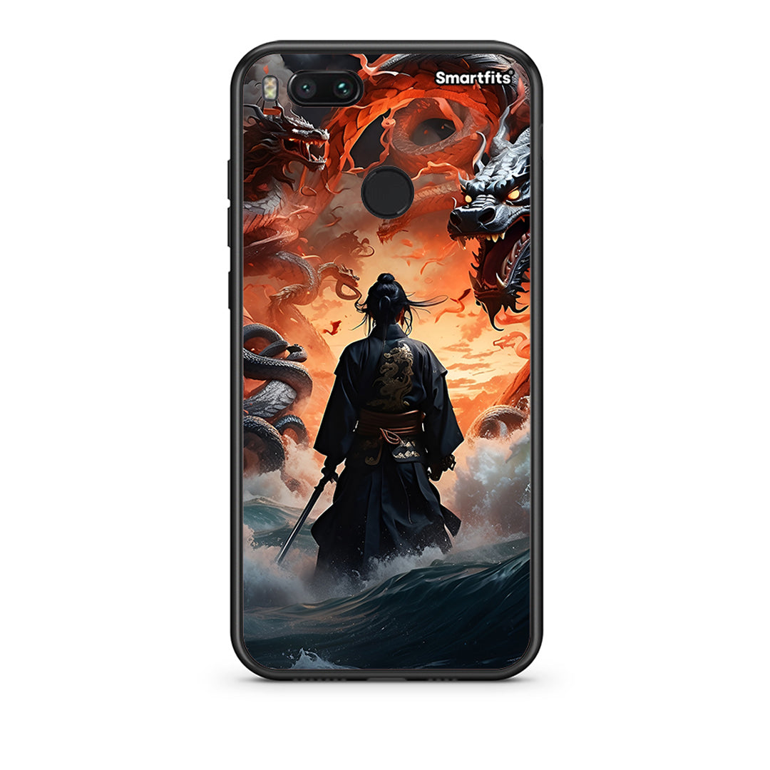 xiaomi mi aDragons Fight θήκη από τη Smartfits με σχέδιο στο πίσω μέρος και μαύρο περίβλημα | Smartphone case with colorful back and black bezels by Smartfits