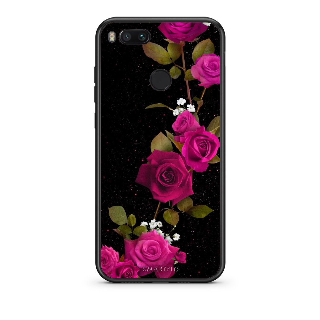 4 - xiaomi mi aRed Roses Flower case, cover, bumper