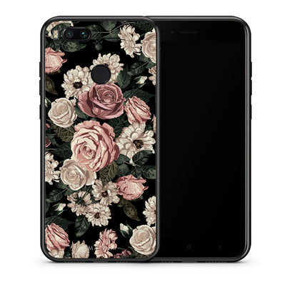 Θήκη Xiaomi Mi A1 Wild Roses Flower από τη Smartfits με σχέδιο στο πίσω μέρος και μαύρο περίβλημα | Xiaomi Mi A1 Wild Roses Flower case with colorful back and black bezels
