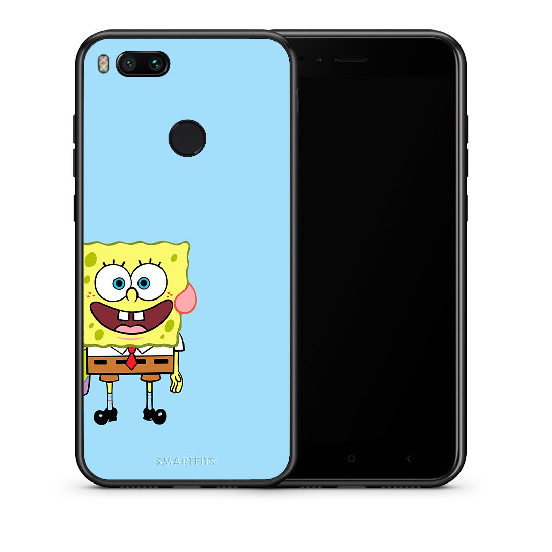 Θήκη Xiaomi Mi A1 Friends Bob από τη Smartfits με σχέδιο στο πίσω μέρος και μαύρο περίβλημα | Xiaomi Mi A1 Friends Bob case with colorful back and black bezels