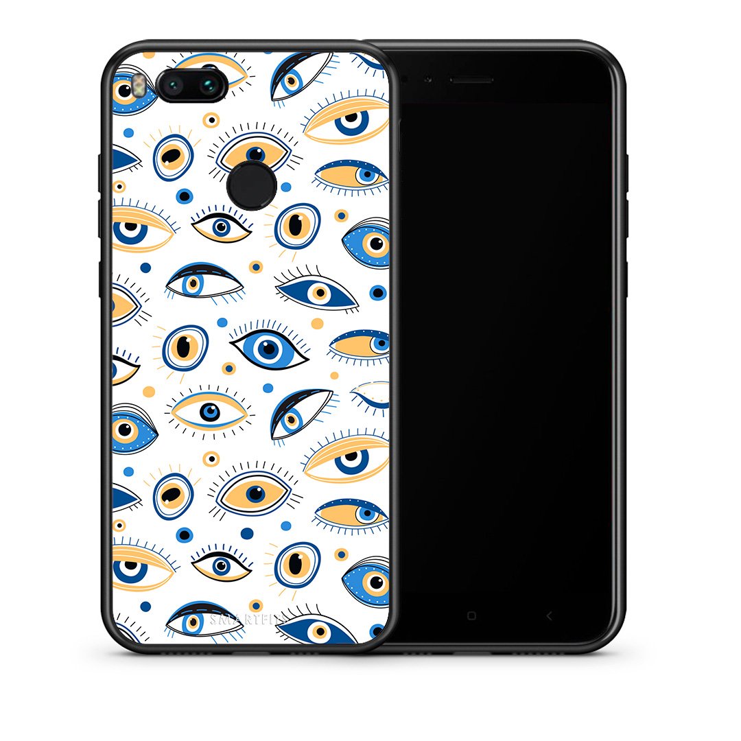 Θήκη Xiaomi Mi A1 Ftou Ftou από τη Smartfits με σχέδιο στο πίσω μέρος και μαύρο περίβλημα | Xiaomi Mi A1 Ftou Ftou case with colorful back and black bezels