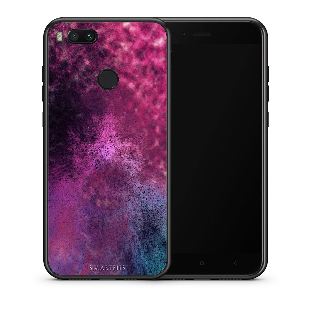 Θήκη Xiaomi Mi A1 Aurora Galaxy από τη Smartfits με σχέδιο στο πίσω μέρος και μαύρο περίβλημα | Xiaomi Mi A1 Aurora Galaxy case with colorful back and black bezels