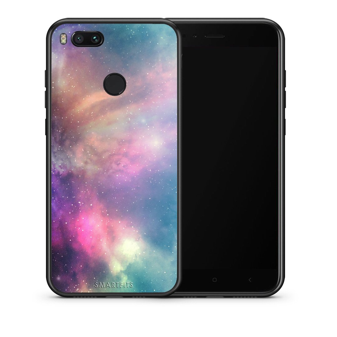 Θήκη Xiaomi Mi A1 Rainbow Galaxy από τη Smartfits με σχέδιο στο πίσω μέρος και μαύρο περίβλημα | Xiaomi Mi A1 Rainbow Galaxy case with colorful back and black bezels