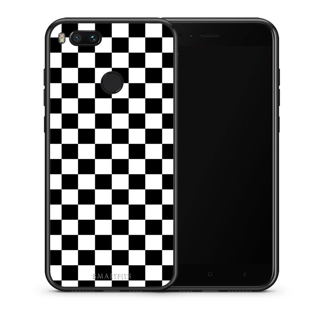 Θήκη Xiaomi Mi A1 Squares Geometric από τη Smartfits με σχέδιο στο πίσω μέρος και μαύρο περίβλημα | Xiaomi Mi A1 Squares Geometric case with colorful back and black bezels