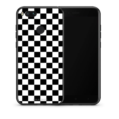 Θήκη Xiaomi Mi A1 Squares Geometric από τη Smartfits με σχέδιο στο πίσω μέρος και μαύρο περίβλημα | Xiaomi Mi A1 Squares Geometric case with colorful back and black bezels