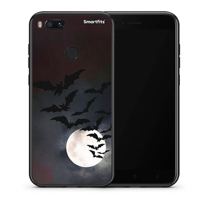 Θήκη Xiaomi Mi A1 Halloween Bat Night από τη Smartfits με σχέδιο στο πίσω μέρος και μαύρο περίβλημα | Xiaomi Mi A1 Halloween Bat Night case with colorful back and black bezels