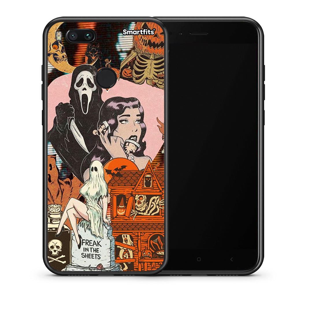 Θήκη Xiaomi Mi A1 Halloween Collage από τη Smartfits με σχέδιο στο πίσω μέρος και μαύρο περίβλημα | Xiaomi Mi A1 Halloween Collage case with colorful back and black bezels