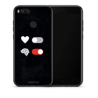 Thumbnail for Θήκη Αγίου Βαλεντίνου Xiaomi Mi A1 Heart Vs Brain από τη Smartfits με σχέδιο στο πίσω μέρος και μαύρο περίβλημα | Xiaomi Mi A1 Heart Vs Brain case with colorful back and black bezels