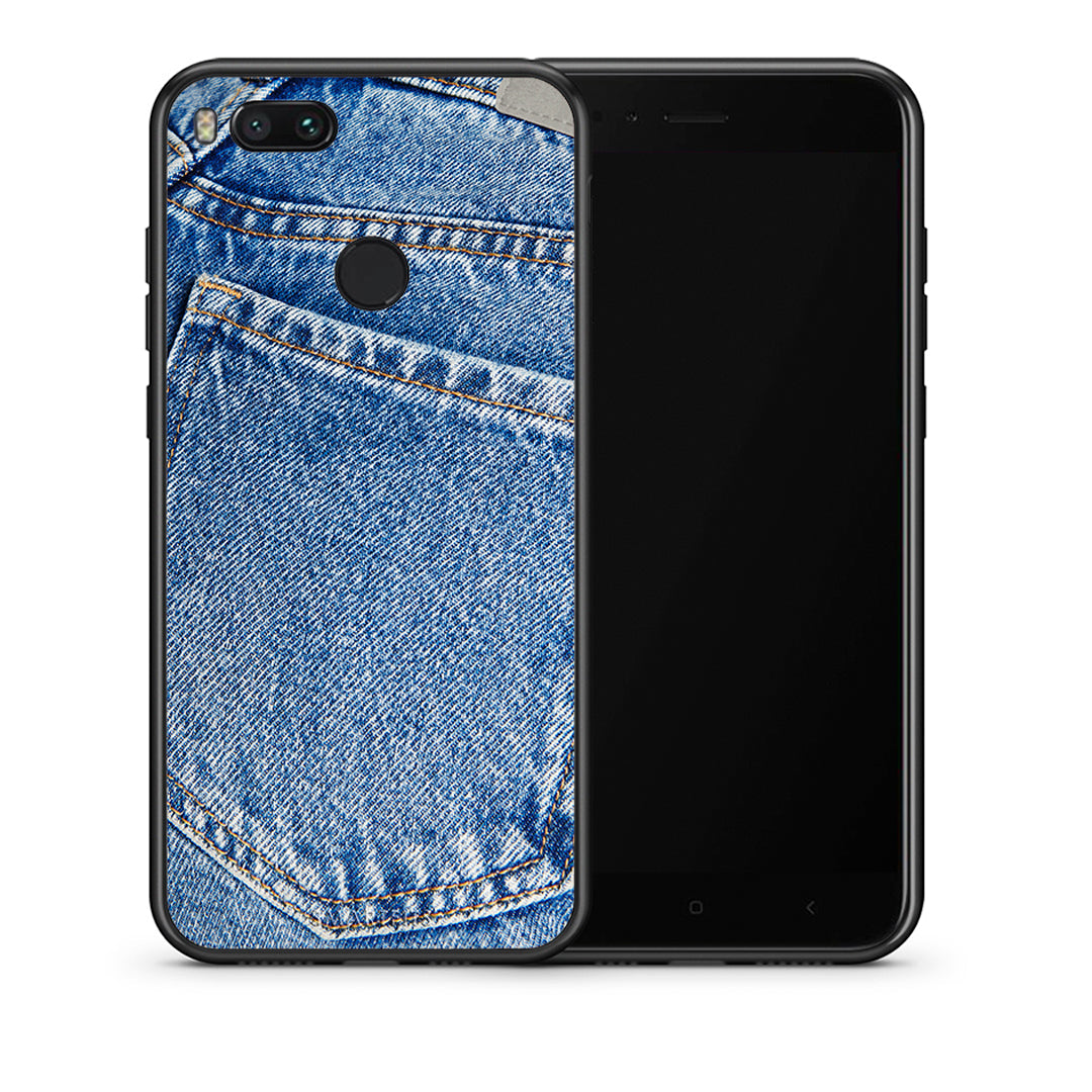 Θήκη Xiaomi Mi A1 Jeans Pocket από τη Smartfits με σχέδιο στο πίσω μέρος και μαύρο περίβλημα | Xiaomi Mi A1 Jeans Pocket case with colorful back and black bezels