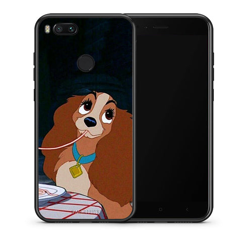 Θήκη Αγίου Βαλεντίνου Xiaomi Mi A1 Lady And Tramp 2 από τη Smartfits με σχέδιο στο πίσω μέρος και μαύρο περίβλημα | Xiaomi Mi A1 Lady And Tramp 2 case with colorful back and black bezels