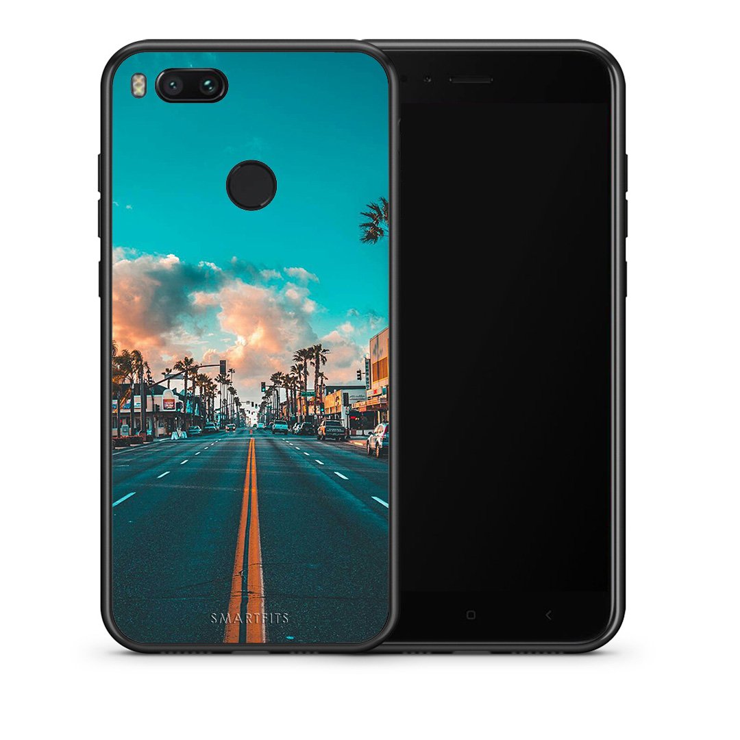 Θήκη Xiaomi Mi A1 City Landscape από τη Smartfits με σχέδιο στο πίσω μέρος και μαύρο περίβλημα | Xiaomi Mi A1 City Landscape case with colorful back and black bezels