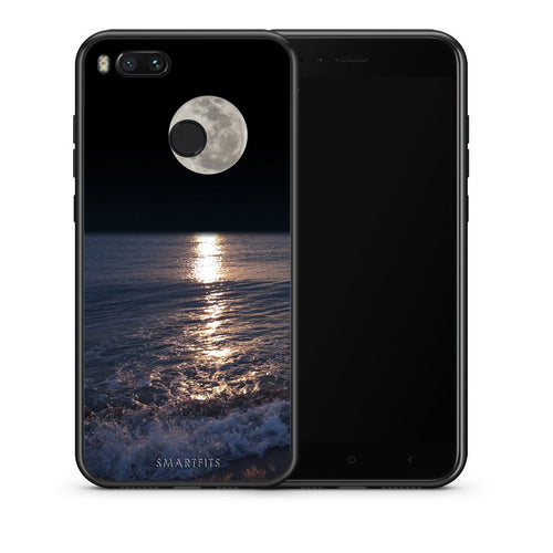 Θήκη Xiaomi Mi A1 Moon Landscape από τη Smartfits με σχέδιο στο πίσω μέρος και μαύρο περίβλημα | Xiaomi Mi A1 Moon Landscape case with colorful back and black bezels