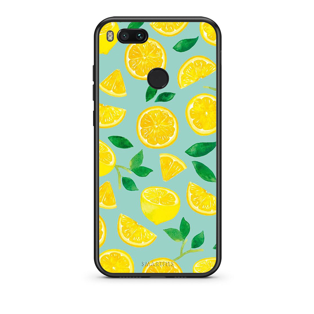 xiaomi mi aLemons θήκη από τη Smartfits με σχέδιο στο πίσω μέρος και μαύρο περίβλημα | Smartphone case with colorful back and black bezels by Smartfits