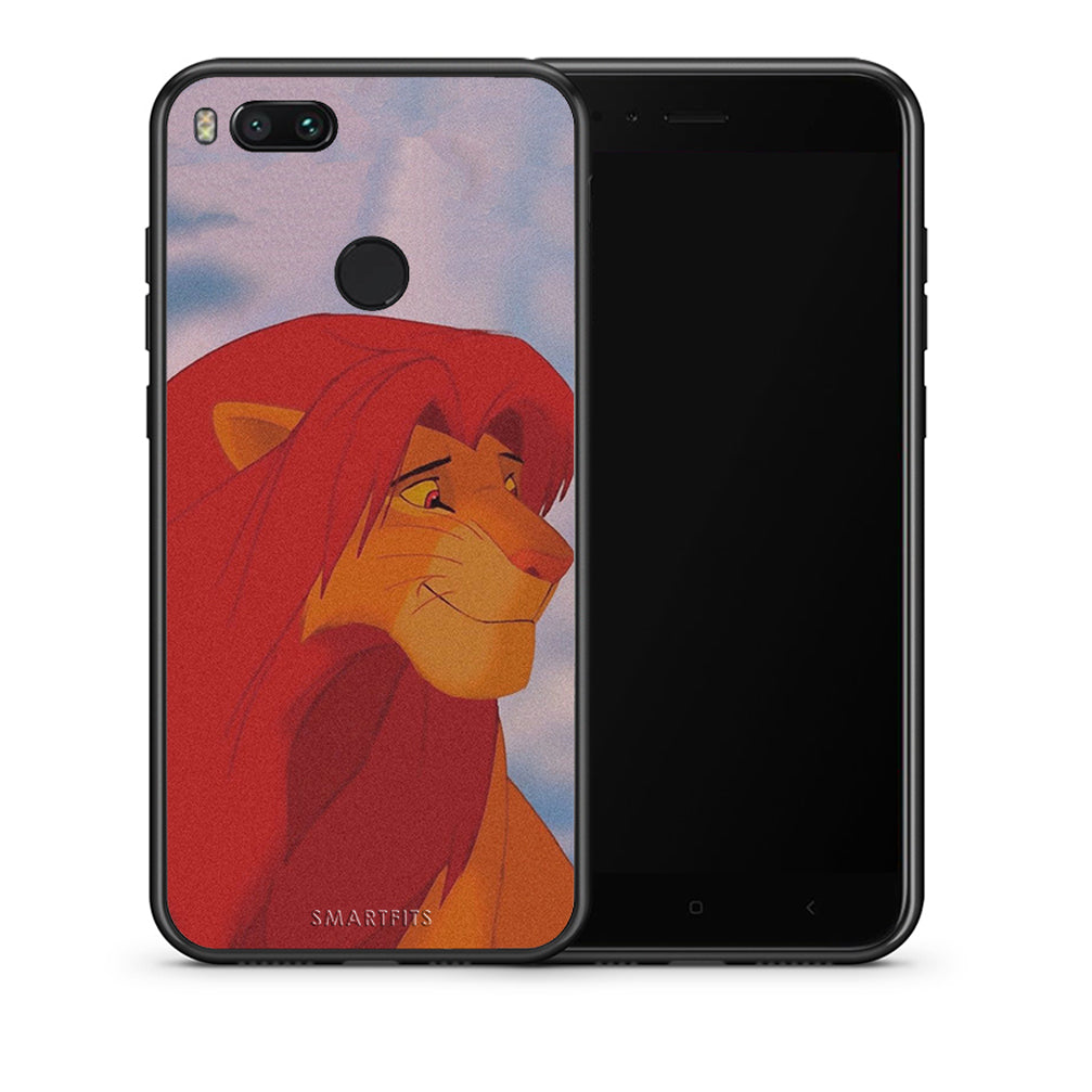 Θήκη Αγίου Βαλεντίνου Xiaomi Mi A1 Lion Love 1 από τη Smartfits με σχέδιο στο πίσω μέρος και μαύρο περίβλημα | Xiaomi Mi A1 Lion Love 1 case with colorful back and black bezels