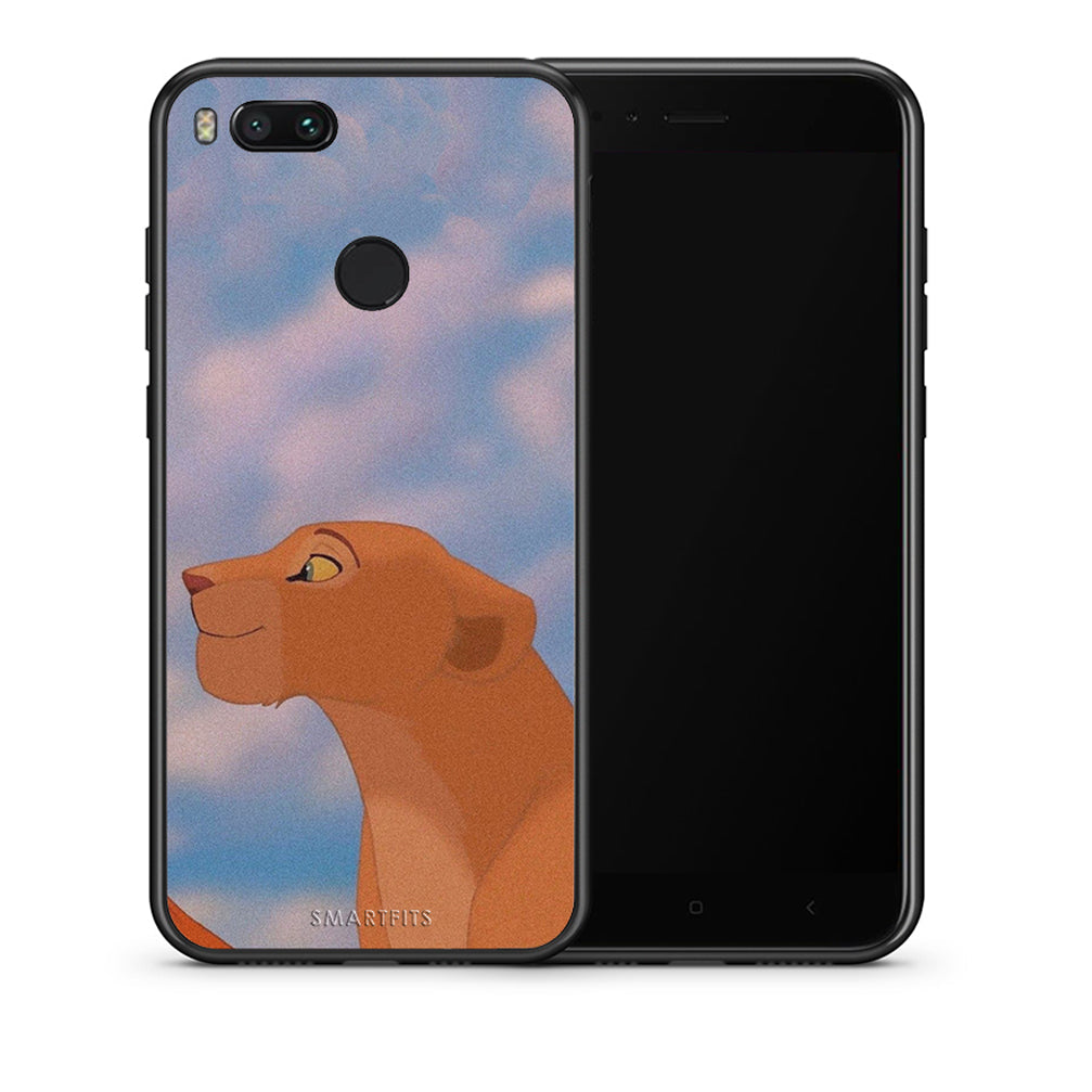 Θήκη Αγίου Βαλεντίνου Xiaomi Mi A1 Lion Love 2 από τη Smartfits με σχέδιο στο πίσω μέρος και μαύρο περίβλημα | Xiaomi Mi A1 Lion Love 2 case with colorful back and black bezels