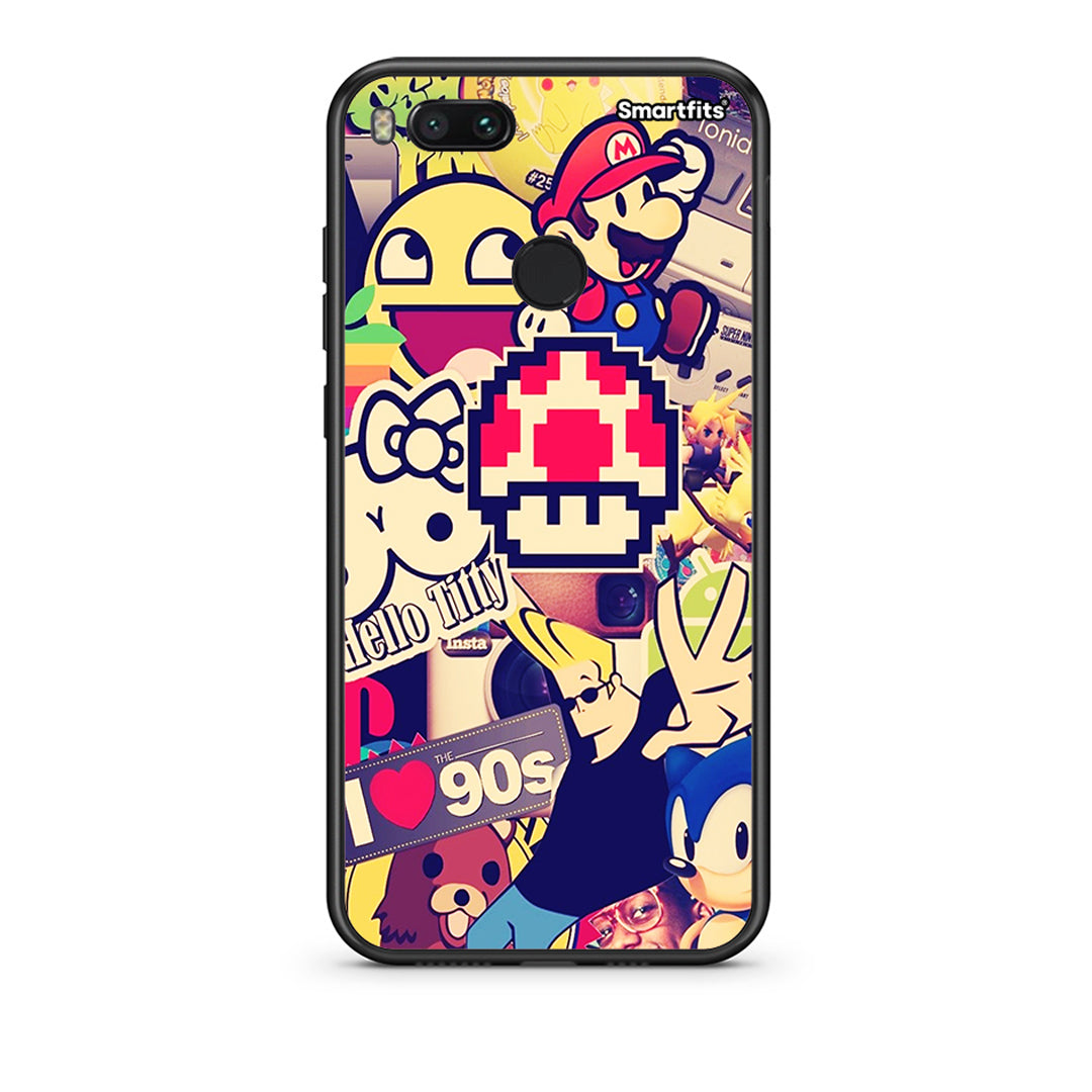 xiaomi mi aLove The 90s θήκη από τη Smartfits με σχέδιο στο πίσω μέρος και μαύρο περίβλημα | Smartphone case with colorful back and black bezels by Smartfits