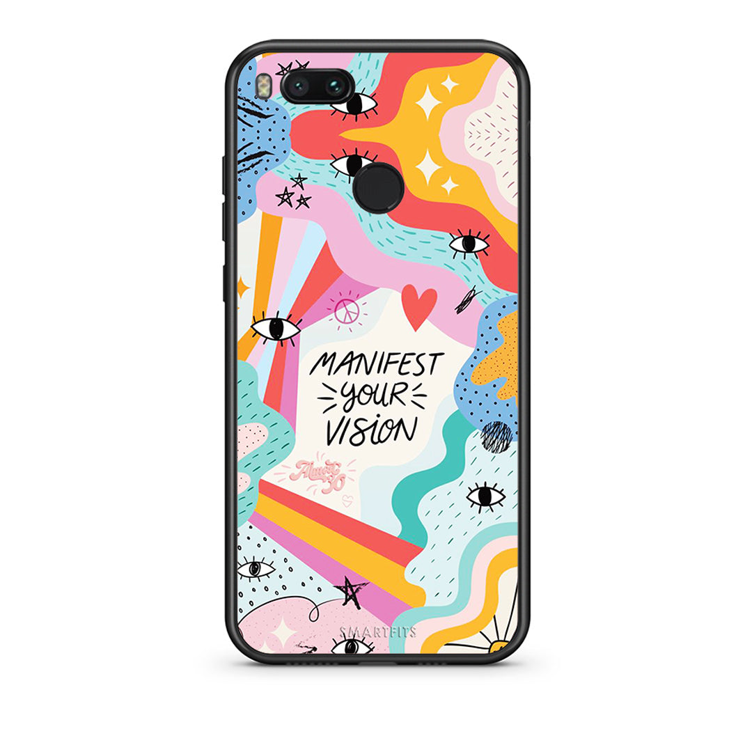 xiaomi mi aManifest Your Vision θήκη από τη Smartfits με σχέδιο στο πίσω μέρος και μαύρο περίβλημα | Smartphone case with colorful back and black bezels by Smartfits