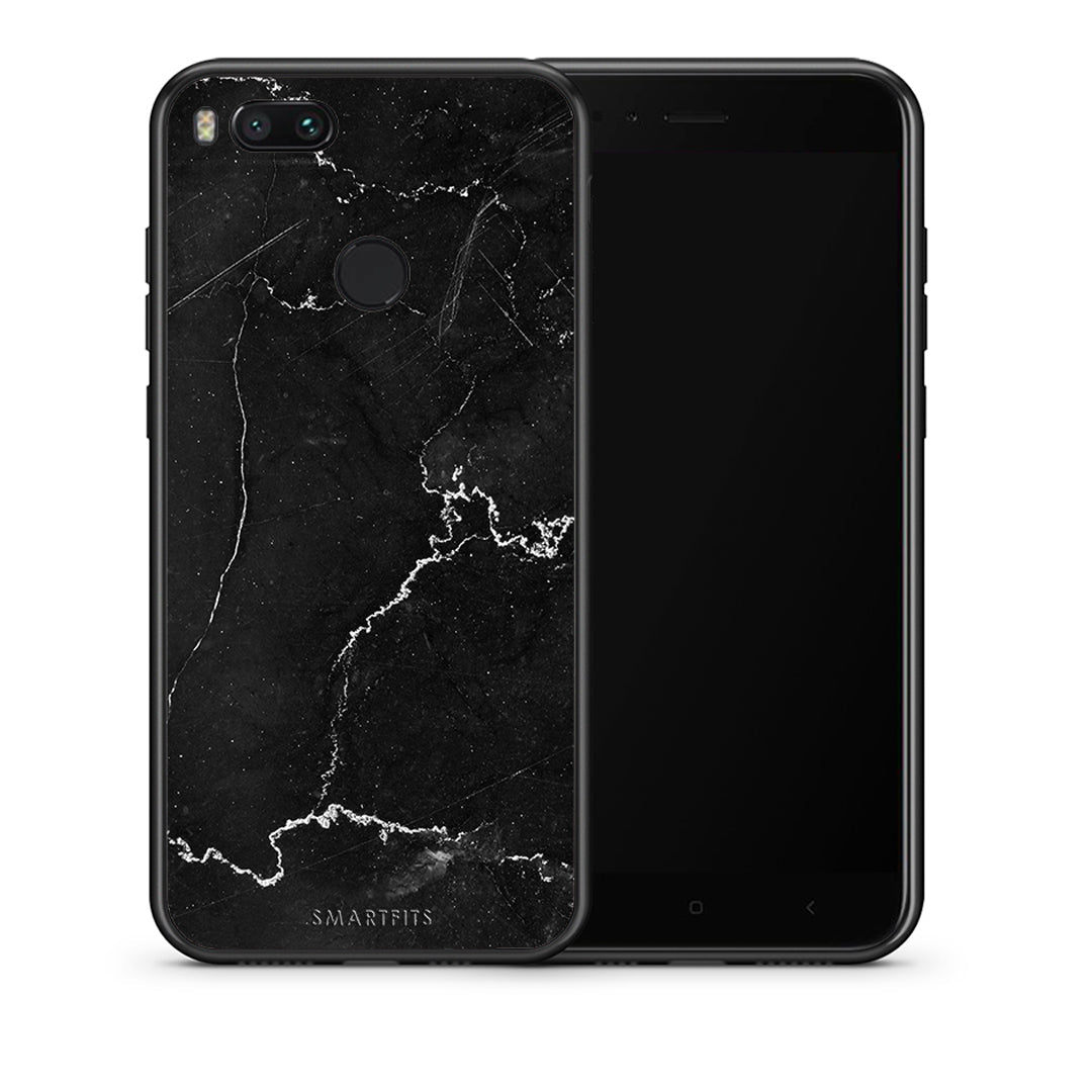 Θήκη Xiaomi Mi A1 Marble Black από τη Smartfits με σχέδιο στο πίσω μέρος και μαύρο περίβλημα | Xiaomi Mi A1 Marble Black case with colorful back and black bezels