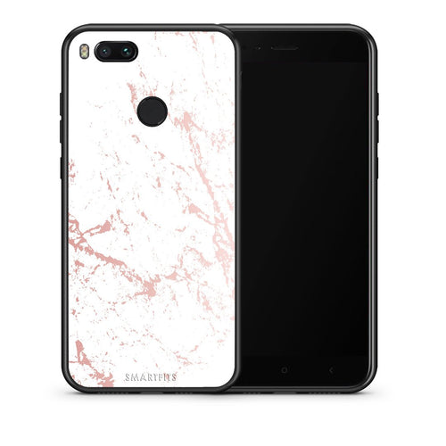 Θήκη Xiaomi Mi A1 Pink Splash Marble από τη Smartfits με σχέδιο στο πίσω μέρος και μαύρο περίβλημα | Xiaomi Mi A1 Pink Splash Marble case with colorful back and black bezels