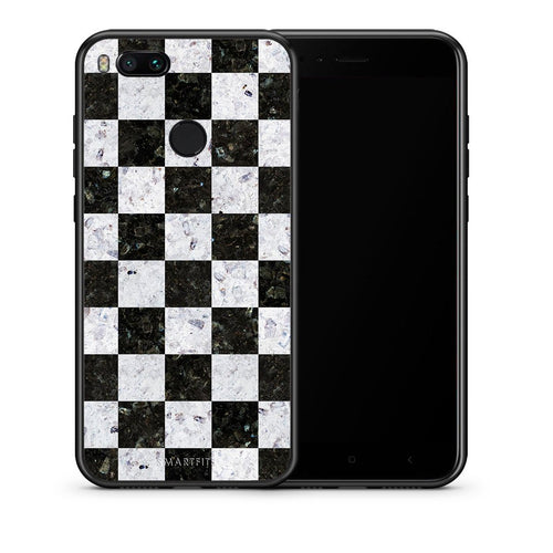 Θήκη Xiaomi Mi A1 Square Geometric Marble από τη Smartfits με σχέδιο στο πίσω μέρος και μαύρο περίβλημα | Xiaomi Mi A1 Square Geometric Marble case with colorful back and black bezels