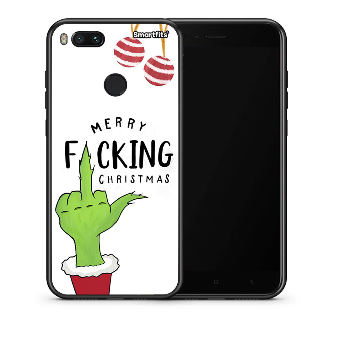 Θήκη Xiaomi Mi A1 Merry F Xmas από τη Smartfits με σχέδιο στο πίσω μέρος και μαύρο περίβλημα | Xiaomi Mi A1 Merry F Xmas case with colorful back and black bezels