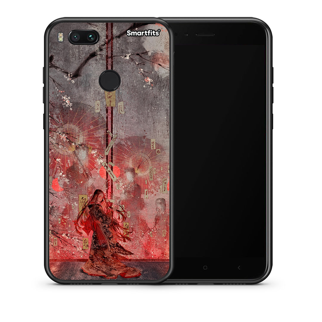 Θήκη Xiaomi Mi A1 Nezuko Kamado από τη Smartfits με σχέδιο στο πίσω μέρος και μαύρο περίβλημα | Xiaomi Mi A1 Nezuko Kamado case with colorful back and black bezels