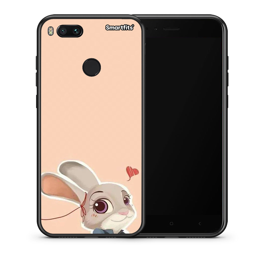 Θήκη Xiaomi Mi A1 Nick Wilde And Judy Hopps Love 2 από τη Smartfits με σχέδιο στο πίσω μέρος και μαύρο περίβλημα | Xiaomi Mi A1 Nick Wilde And Judy Hopps Love 2 case with colorful back and black bezels