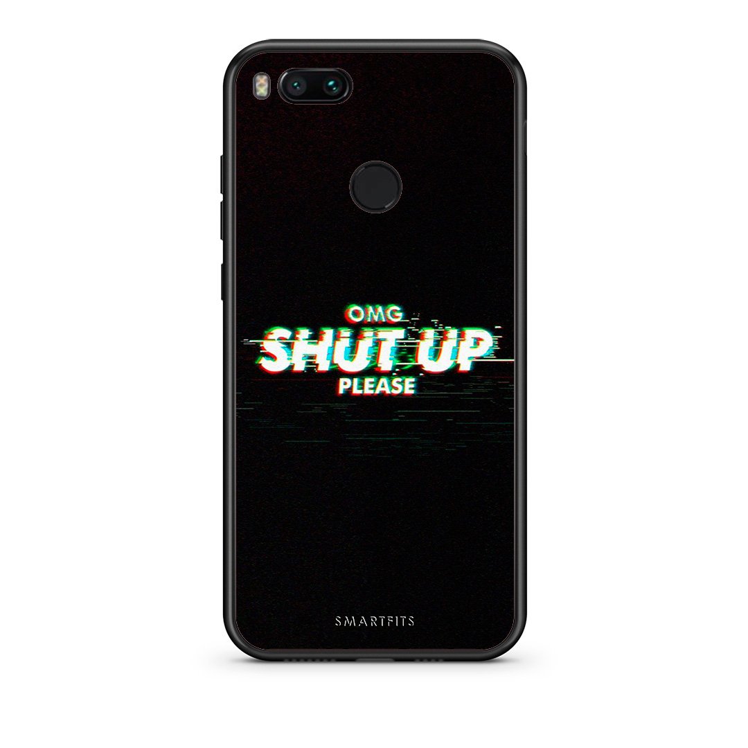 xiaomi mi aOMG ShutUp θήκη από τη Smartfits με σχέδιο στο πίσω μέρος και μαύρο περίβλημα | Smartphone case with colorful back and black bezels by Smartfits