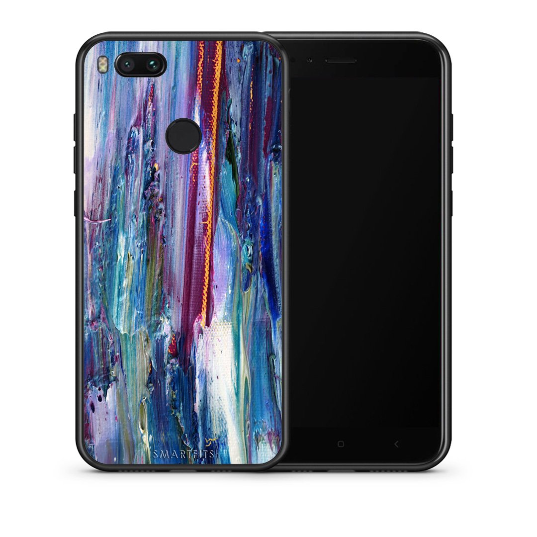Θήκη Xiaomi Mi A1 Winter Paint από τη Smartfits με σχέδιο στο πίσω μέρος και μαύρο περίβλημα | Xiaomi Mi A1 Winter Paint case with colorful back and black bezels