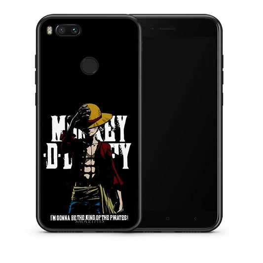 Θήκη Xiaomi Mi A1 Pirate King από τη Smartfits με σχέδιο στο πίσω μέρος και μαύρο περίβλημα | Xiaomi Mi A1 Pirate King case with colorful back and black bezels