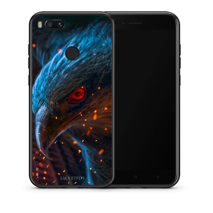 Θήκη Xiaomi Mi A1 Eagle PopArt από τη Smartfits με σχέδιο στο πίσω μέρος και μαύρο περίβλημα | Xiaomi Mi A1 Eagle PopArt case with colorful back and black bezels