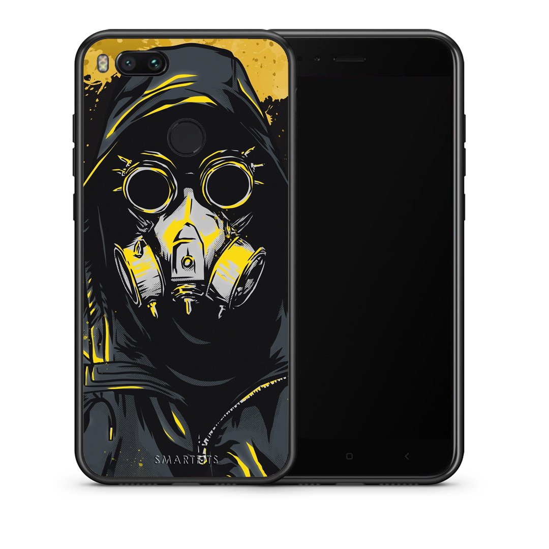 Θήκη Xiaomi Mi A1 Mask PopArt από τη Smartfits με σχέδιο στο πίσω μέρος και μαύρο περίβλημα | Xiaomi Mi A1 Mask PopArt case with colorful back and black bezels