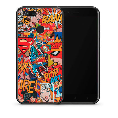Θήκη Xiaomi Mi A1 PopArt OMG από τη Smartfits με σχέδιο στο πίσω μέρος και μαύρο περίβλημα | Xiaomi Mi A1 PopArt OMG case with colorful back and black bezels