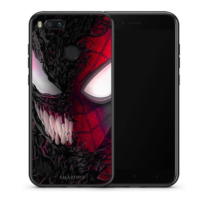 Θήκη Xiaomi Mi A1 SpiderVenom PopArt από τη Smartfits με σχέδιο στο πίσω μέρος και μαύρο περίβλημα | Xiaomi Mi A1 SpiderVenom PopArt case with colorful back and black bezels