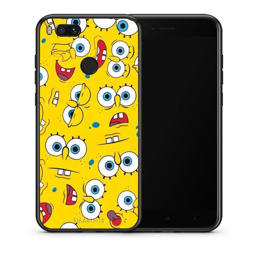 Θήκη Xiaomi Mi A1 Sponge PopArt από τη Smartfits με σχέδιο στο πίσω μέρος και μαύρο περίβλημα | Xiaomi Mi A1 Sponge PopArt case with colorful back and black bezels