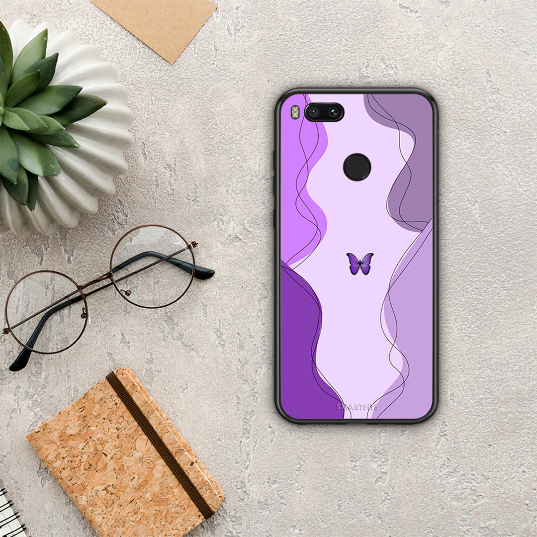 Purple Mariposa - Xiaomi Mi A1 θήκη