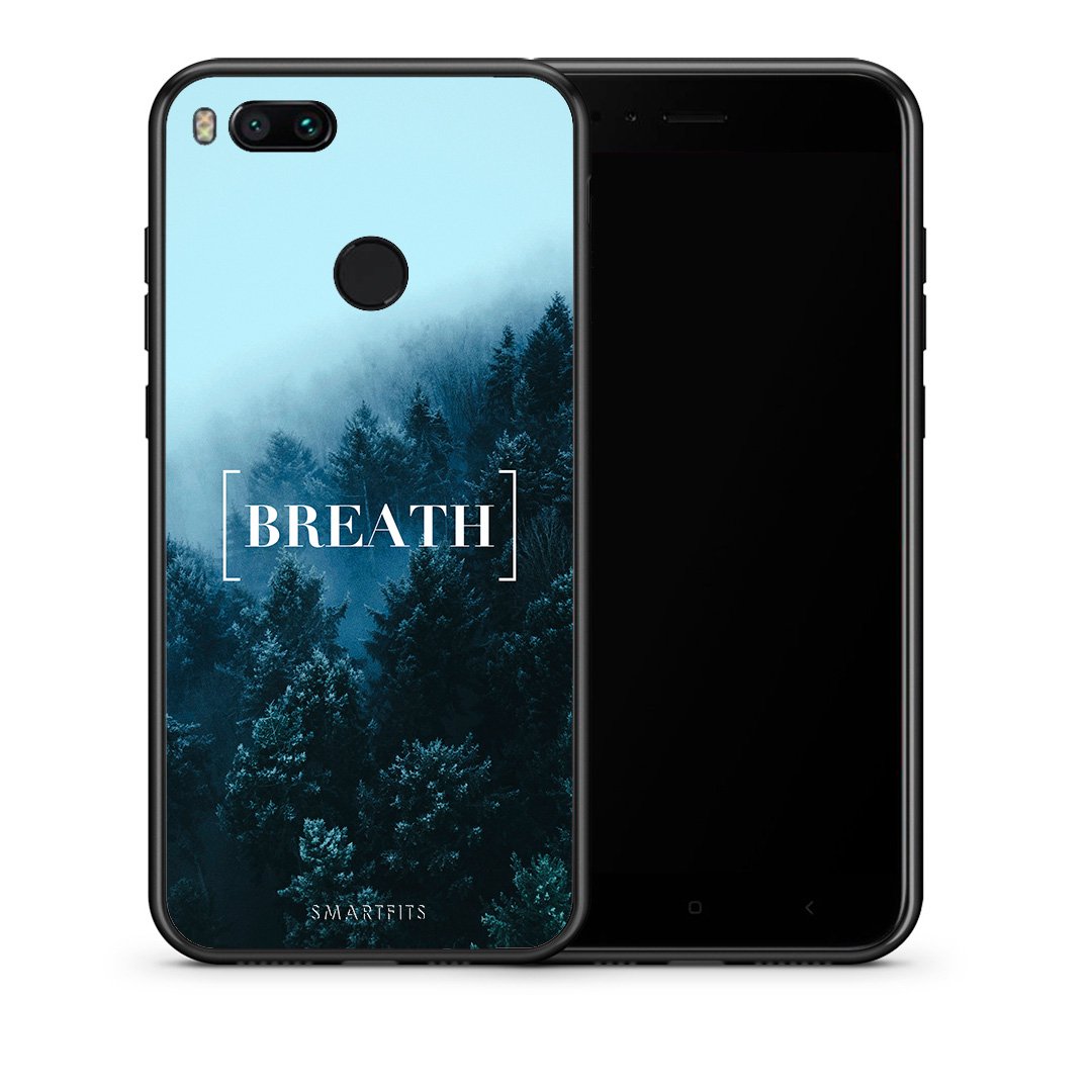 Θήκη Xiaomi Mi A1 Breath Quote από τη Smartfits με σχέδιο στο πίσω μέρος και μαύρο περίβλημα | Xiaomi Mi A1 Breath Quote case with colorful back and black bezels