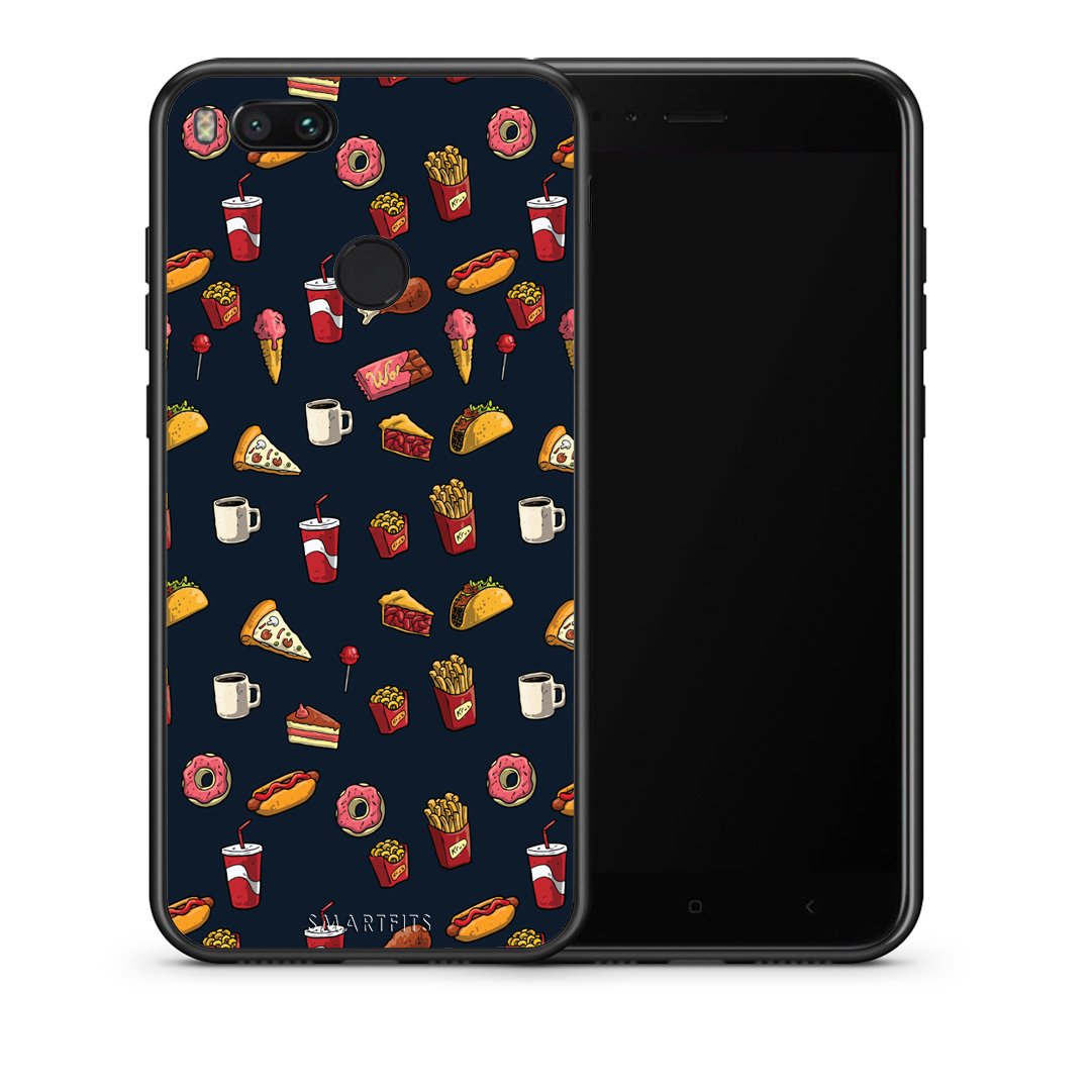 Θήκη Xiaomi Mi A1 Hungry Random από τη Smartfits με σχέδιο στο πίσω μέρος και μαύρο περίβλημα | Xiaomi Mi A1 Hungry Random case with colorful back and black bezels