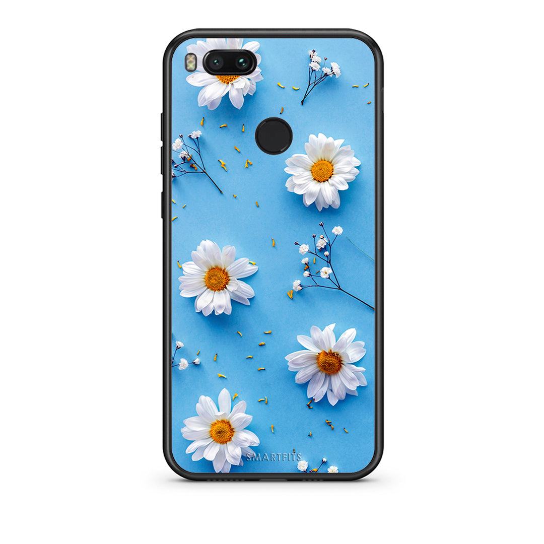 xiaomi mi aReal Daisies θήκη από τη Smartfits με σχέδιο στο πίσω μέρος και μαύρο περίβλημα | Smartphone case with colorful back and black bezels by Smartfits